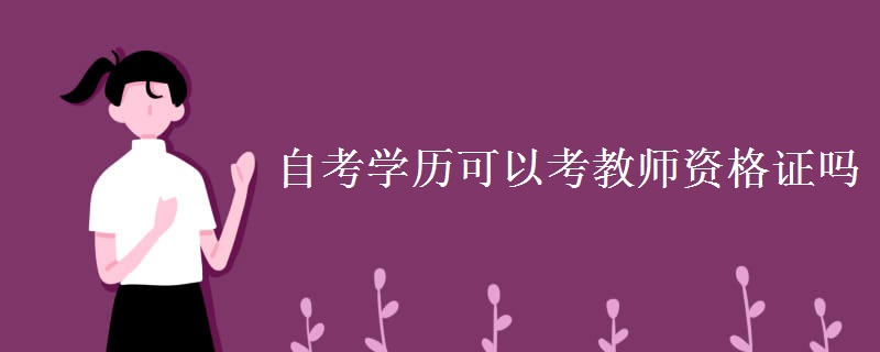 自考学历可以考教师资格证吗【多图】