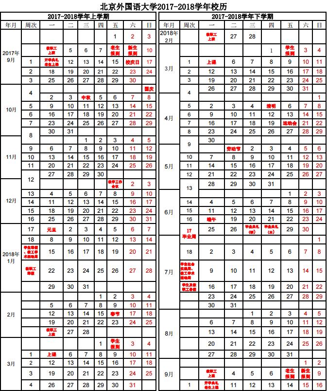 2021北京外国语大学暑假放假时间安排