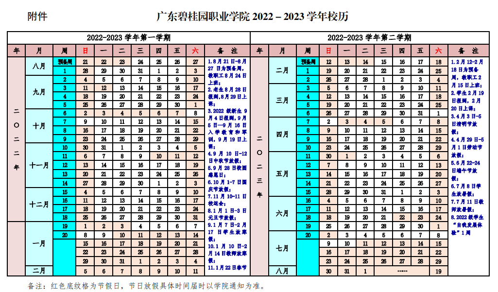 2023广东碧桂园职业学院暑假放假时间安排 几月几号开学