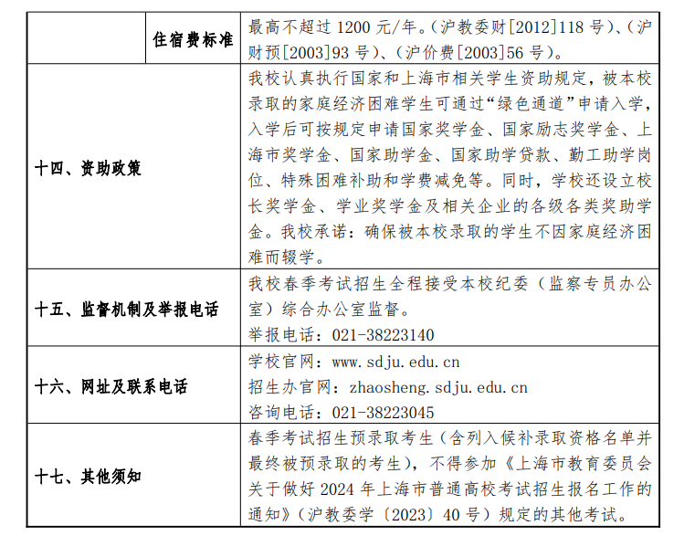 2024年上海电机学院春季高考招生简章