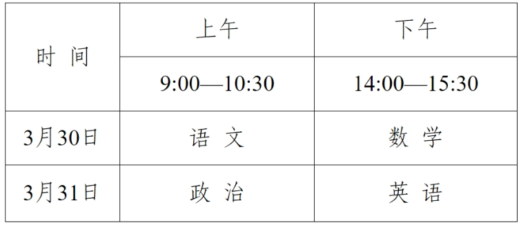 2024江苏体育单招文化考试时间 具体考试安排