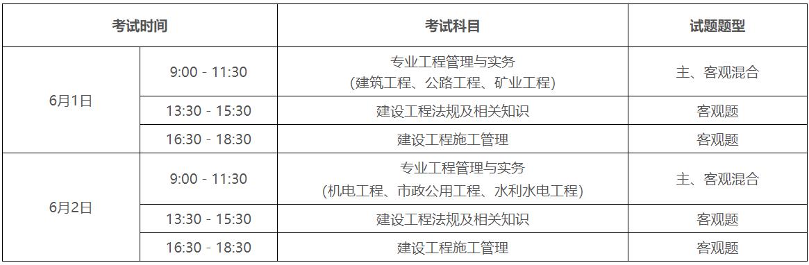 2024年广东二建1天考三科吗 具体时间安排