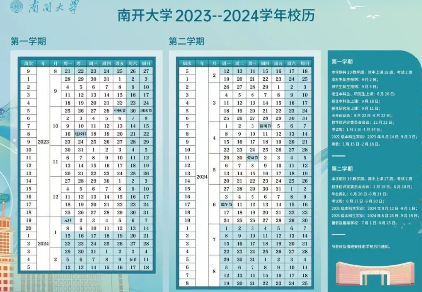 2024南开大学暑假放假及开学时间安排 具体几月几号