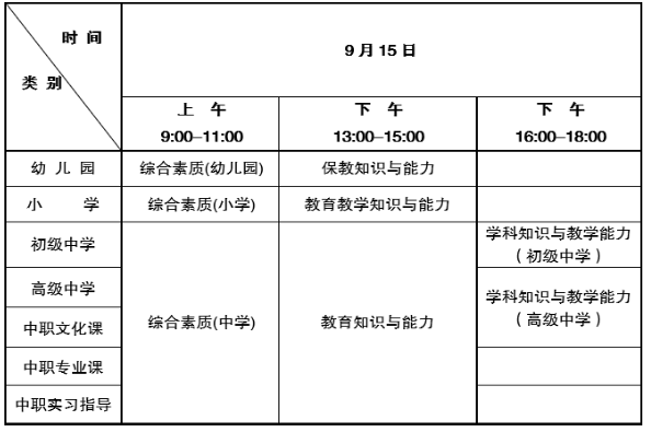 2024下半年江西教资考试时间及准考证打印时间